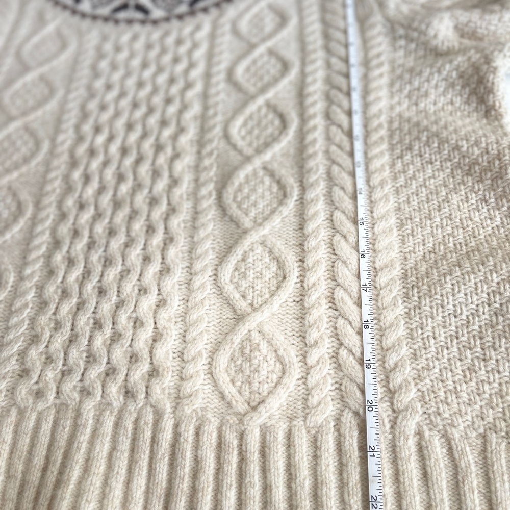 Polo Ralph Lauren 100% Wool cable knit pattern thick crewneck sweaters - Picture 6 of 9